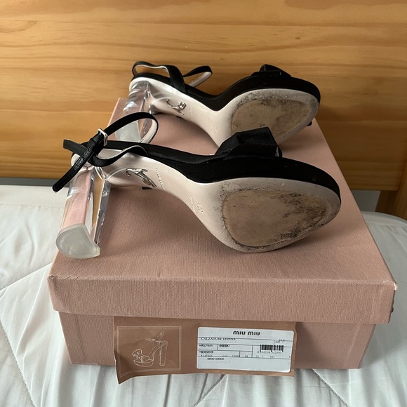 miu miu satin bow platform sandal - Picture 4 of 5